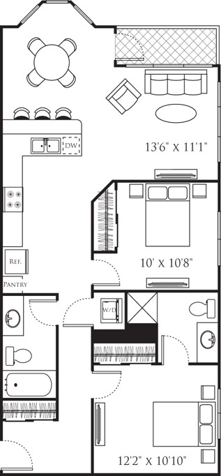 Floor plan layout diagram for B7 Premium